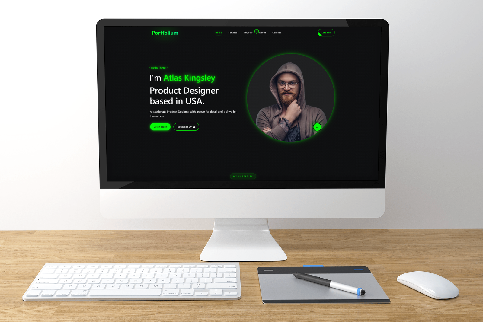 Portfolium — Neon Green preview